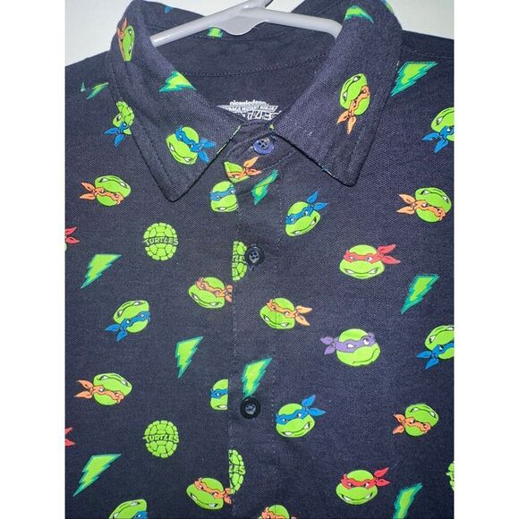 TMNT® X Andy & Evan® Half Shell Heroes Knit Button-Down, Navy size 7 youth - Picture 2 of 5